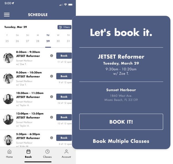 JetSet Pilates App